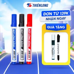 Thumbnail Bút lông bảng xóa được Thiên Long WB-03 nét 2.5mm mực xanh đỏ đen không độc hại bơm mực dễ dàng 1