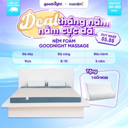Thumbnail Nệm Foam Cấu Trúc Lượn Sóng, Duy Trì Tư Thế Nằm Goodnight Massage 9cm 2