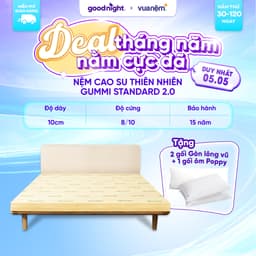 Thumbnail Nệm Cao Su Thiên Nhiên 100% Gummi Standard 2.0 10cm Vua Nệm, Mùi Hương Vani 2