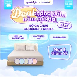 Thumbnail Bộ Ga Gối 3 Món Vua Nệm Goodnight Airsilk 20cm, Ga Giường Tencel Cao Cấp Mềm Mại, 5 Màu Sắc 1