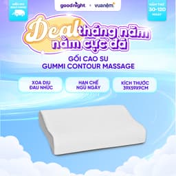 Thumbnail Gối cao su thiên nhiên Gummi Contour Massage 39x59cm nâng đỡ cổ vai gáy, mát mẻ thông thoáng, thấm hút mồ hôi 1