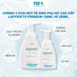 Thumbnail Combo 2 Chai Dung Dịch Vệ Sinh Phụ Nữ Dạng Bọt Ladysofts Premium Làm Sạch Và Duy Trì Độ pH Tự Nhiên 4