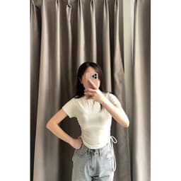 Thumbnail Áo Thun BOO Form Babytop Fit Rút dây thêu logo dáng ngắn chất liệu thun tăm co dãn 1