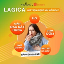 Thumbnail Viên ngậm thảo mộc Lagica làm giảm ho, giảm đau họng do viêm họng (10 viên/hộp hoặc 10 viên/túi) 4