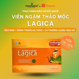 Thumbnail Viên ngậm thảo mộc Lagica làm giảm ho, giảm đau họng do viêm họng (10 viên/hộp hoặc 10 viên/túi) 3