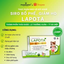 Thumbnail Siro bổ phế Lapota dạng gói hỗ trợ thanh đờm, giảm đau họng, tăng cường hệ miễn dịch 20 gói x 5ml 1