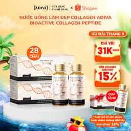 Thumbnail Combo 2 Hộp Nước Uống Làm Đẹp Collagen ADIVA Tem Trắng (28 Chai)- Giúp Làn Da Săn Chắc, Ảm Mịn Và Căng Bóng 1