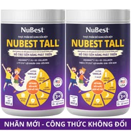 Thumbnail Combo 6 Tặng 2 Thực Phẩm Bổ Sung Sữa Bột NuBest Tall - Hỗ Trợ Tiềm Năng Phát Triển (Hương Vani) 1