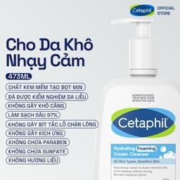 Thumbnail Sữa Rửa Mặt Tạo Bọt Dịu Lành Cho Da Nhạy Cảm Cetaphil Hydrating Foaming Cream Cleanser 473ml 1