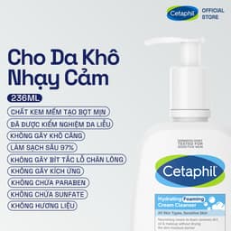 Thumbnail Sữa Rửa Mặt Tạo Bọt Dịu Lành Cho Da Nhạy Cảm Cetaphil Hydrating Foaming Cream Cleanser 236ml 1