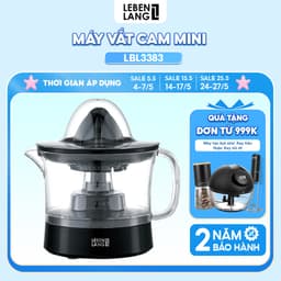 Thumbnail Máy vắt cam mini Lebenlang LBL3383 công suất 40W, dung tích 500ml, bảo hành 2 năm - hàng chính hãng 1