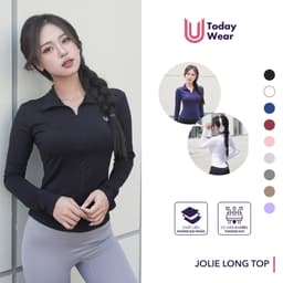 Thumbnail Áo thể thao nữ dài tay cổ polo có bigsize Jolie Long Top Today U Wear chống nắng mềm mịn thoải mái tập gym yoga 1