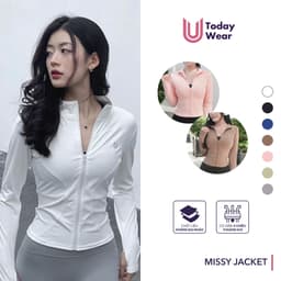 Thumbnail Áo khoác croptop thể thao nữ Missy Today U Wear tay dài chống nắng tôn dáng ôm body hỗ trợ tập gym yoga 1