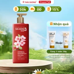 Thumbnail Dầu gội Thái Dương 3 Gold Hoa Đào 500ml / Dầu xả 333ml tặng sữa tắm Thái Dương 7 Plus Gold 50g 1