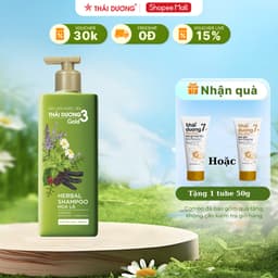 Thumbnail Mua 1 Dầu gội Thái Dương 3 Hoa Lá Gold chai 500ml tặng tube 7 Plus Gold 50g 1