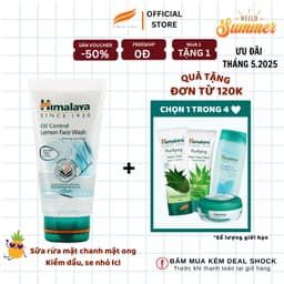 Thumbnail Sữa rửa mặt chanh se khít lỗ chân lông Himalaya Oil Control Lemon Face Wash 150ml 1