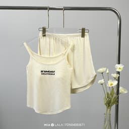 Thumbnail Bộ ngủ hai dây cotton mát mẻ, trẻ trung Mialala 3671 FDN04083671 1