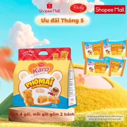 Thumbnail Bánh Karo Chà Bông Hình Gấu Richy - Bánh Trứng Tươi Chà Bông Nhân Phô Mai Date 45 Ngày 1