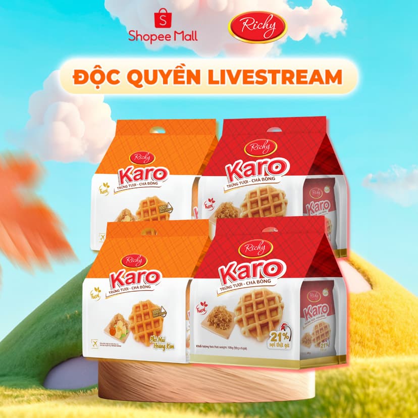 Ảnh Combo 24 chiếc Bánh tươi Richy KARO (26g/chiếc) 2