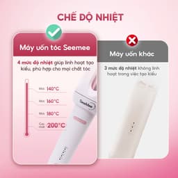 Thumbnail Máy uốn tóc làm xoăn tự động SeeMee lớp phủ gốm sứ bảo vệ tóc tạo kiểu đường kính 32mm 4