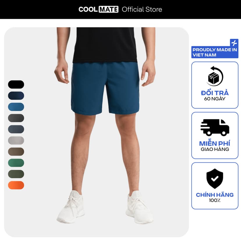 Ảnh Quần thể thao nam 7inch Ultra Short có túi khóa kéo Coolmate 1