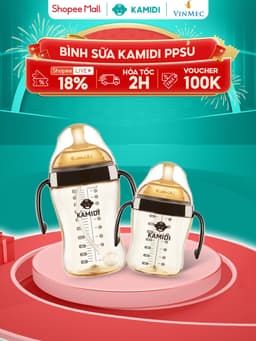 Thumbnail Bình Sữa Kamidi Chất Liệu PPSU Cao Cấp An Toàn Cho Bé Sơ Sinh Chống Sặc Và Đầy Hơi Hiệu Quả Bé Ti Được Mọi Tư Thế 1