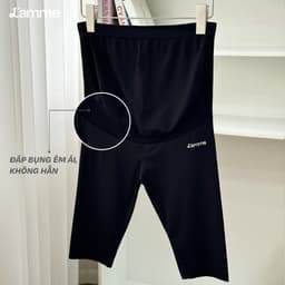 Thumbnail Quần bầu Legging Coolmax chất liệu shark skin co giãn, không đường may mẹ bầu mặc thoải mái, thoáng khí BY L'AMME 4