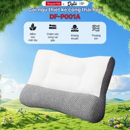 Thumbnail Gối công thái học Dofia chống đau mỏi cổ vai gáy Dofia sợi bông 3d êm ái DF-P001A 1
