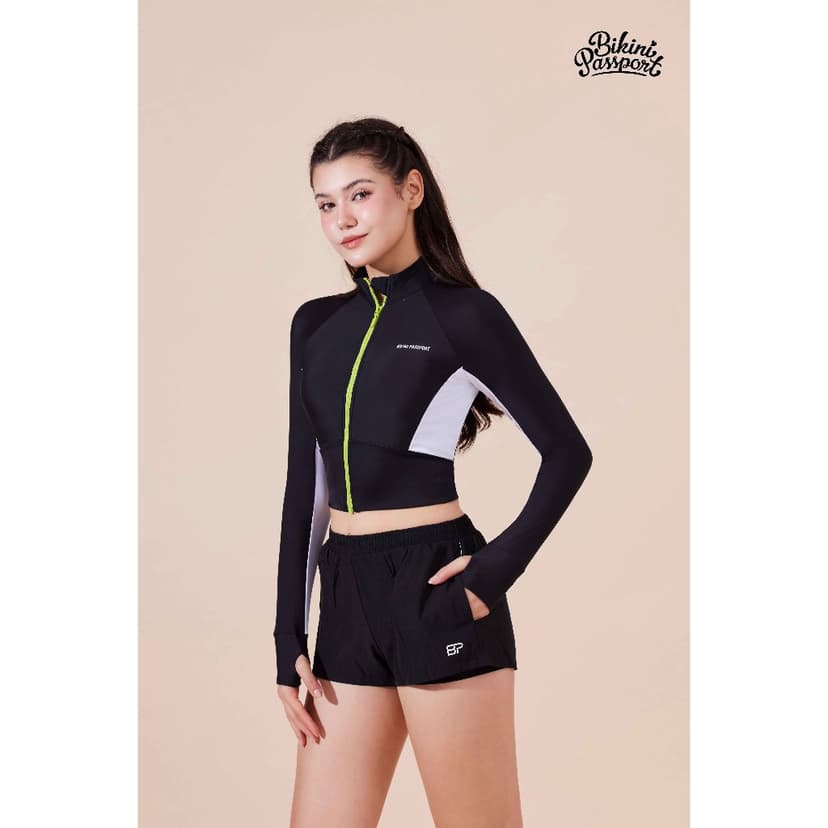 Ảnh Quần bơi Nữ BIKINI PASSPORT kiểu ngắn hai lớp - màu Đen - BS1015_BL 4
