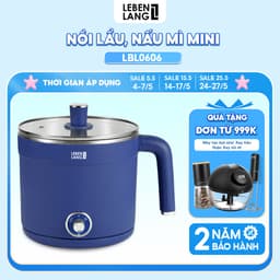 Thumbnail Nồi lẩu điện đa năng Lebenlang LBL0606, dung tích 600W, dung tích 1500ml, bảo hành 2 năm- chính hãng 1