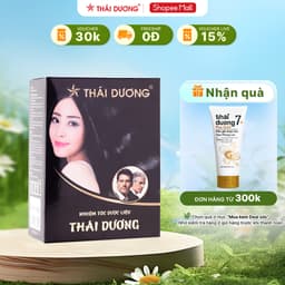 Thumbnail Bột nhuộm tóc thảo dược màu đen, nhuộm phủ bạc Sao Thái Dương hộp 5 gói - Sao Thái Dương 1