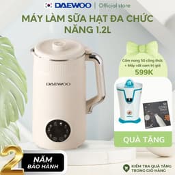 Thumbnail Máy Làm Sữa Hạt Daewoo 1.2L, tặng Cẩm Nang 50 Công Thức - Máy Xay Nấu Đa Năng BH 2 năm 1