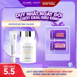 Thumbnail Bộ đôi chăm sóc làn da mỏng yếu và tái tạo tế bào gốc Bihaku Collagen 30v và Skinmd Cream Pure Intensive 15ml 1