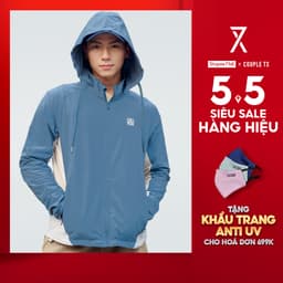 Thumbnail Áo Khoác Dù UV Pro Nam Chống Nắng Couple TX Phối Màu Sun Mate Nón Tháo Rời MOK 1061 1