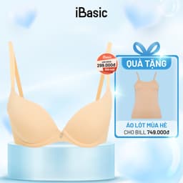 Thumbnail Áo ngực có gọng iBasic mút dày trơn phối màu viền cup T-shirt BRAW154 1