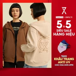 Thumbnail Áo Khoác Chống Nắng Nữ Couple TX Thun Chân Cua In Nhũ Nổi Special Play Logo Form Relax WOK 2060 1