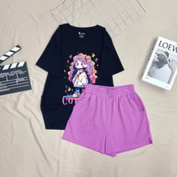 Thumbnail Set đồ nữ mùa hè - Đồ bộ nữ hình 'Cô Gái' có size cho cả mẹ và bè từ 15-65kg - LOZA BP359-SB359 3