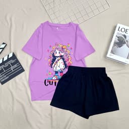 Thumbnail Set đồ nữ mùa hè - Đồ bộ nữ hình 'Cô Gái' có size cho cả mẹ và bè từ 15-65kg - LOZA BP359-SB359 2