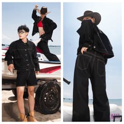 Thumbnail Áo khoác jean nam DOL phom Boxy rộng CAPMAN CLUB, áo khoác denim cho nam trẻ trung 3