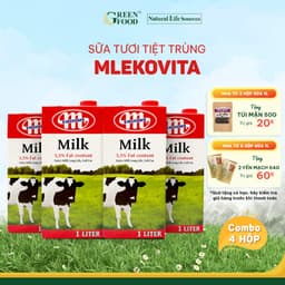 Thumbnail Combo 4 Sữa Tươi Tiệt Trùng Mlekovita Nguyên Kem 1L - Béo Cao 3.5%, Không Đường, Nhập Khẩu từ Ba Lan 1