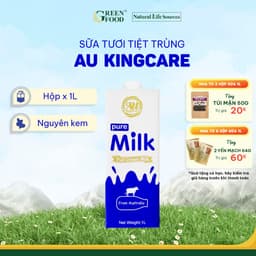 Thumbnail Sữa Tươi Tiệt Trùng AU KINGCARE Nguyên Kem 1L - Độ Béo Cao 3.3%, Không Đường Giàu đạm và canxi từ Úc 1