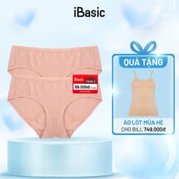 Thumbnail Pack 2 combo quần lót nữ cotton USA kháng khuẩn cao cấp lưng vừa iBasic PANW172-PA2 1