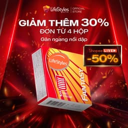 Thumbnail Bao cao su LifeStyles Fantasy, bcs gân ngang nổi dập tăng khoái cảm hộp 3 bcs 1