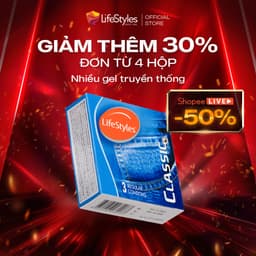 Thumbnail Bao cao su LifeStyles Classic mỏng trơn truyền thống, ôm sát nhiều gel Hộp 12 bcs 1