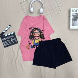 Thumbnail Đồ bộ nữ mùa hè in hình cô gái HOT TREND 2025 có size 15-65kg - Set đồ nữ LOZA BP355-SB355 3