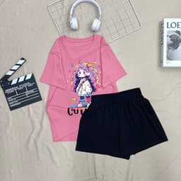 Thumbnail Set đồ nữ mùa hè - Đồ bộ nữ hình 'Cô Gái' có size cho cả mẹ và bè từ 15-65kg - LOZA BP359-SB359 4