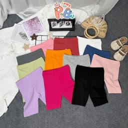 Thumbnail Quần Legging Đùi Cho Bé Gái Form Cực Xinh Thời Trang Mùa Hè Biker Thun Ôm- Babyboo - PiBo Store 1