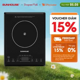 Thumbnail Bếp đơn hồng ngoại Sunhouse SHD6011 - Công suất 2000W - Phím bấm điện tử - 5 chế độ nấu - Bảo hành 12 tháng 1