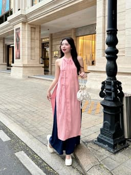 Thumbnail Set Áo Dài Yếm Kèm Quần GAGO Brand Cách Tân Dáng Suông Mặc Dịp Tết, Đi Chơi Tết 2025 Ất Tỵ 2