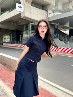 Thumbnail Set áo váy đũi cổ tàu GAGO Brand phong cách Chinese cách điệu tiểu thư sang trọng GA5092 GO5093 2